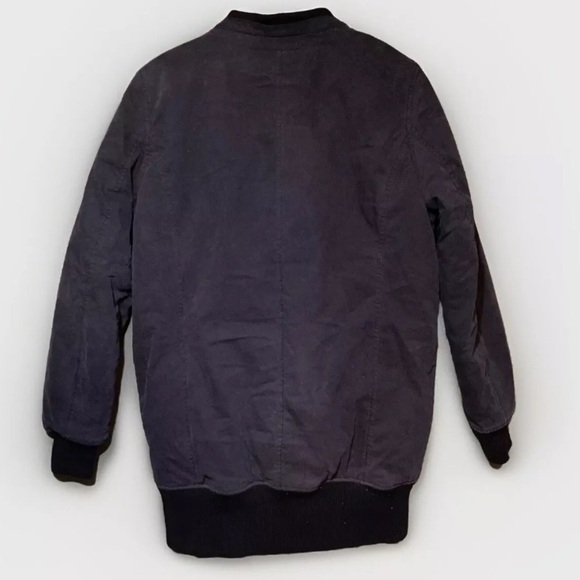 American Eagle Bomber Jacket Mens Small Black Heavy Thick Aviator Y2K Gorpcore - Picture 2 of 9